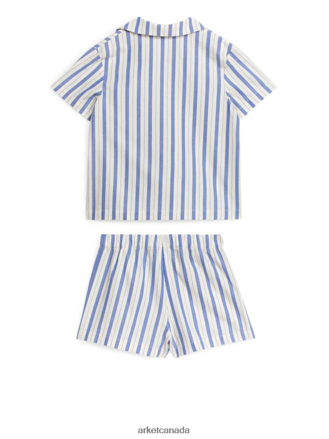 ARKET Clothing 4L826J1666 Blue/White Cotton Pyjama Set Kids