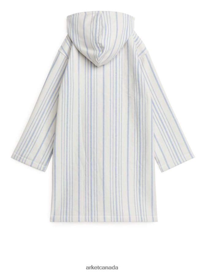 ARKET Clothing 4L826J1667 White/Blue Cotton Beach Robe Kids