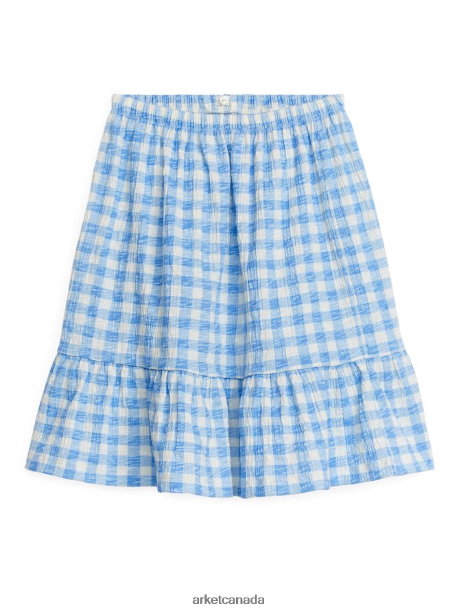 ARKET Clothing 4L826J1384 White/Blue Tiered Skirt Kids