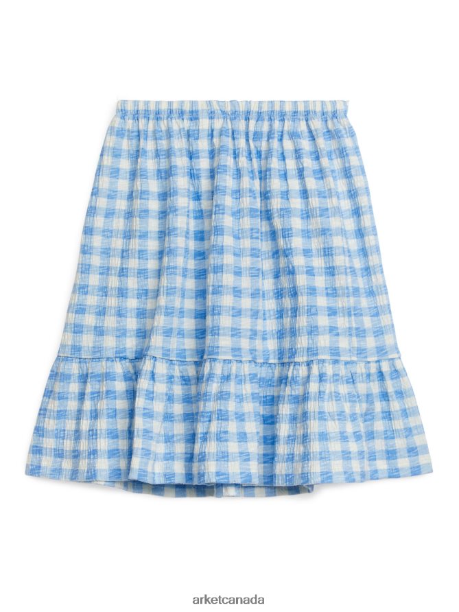 ARKET Clothing 4L826J1384 White/Blue Tiered Skirt Kids