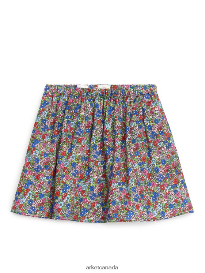 ARKET Clothing 4L826J1390 Multi/Florals Flared Mini Skirt Kids