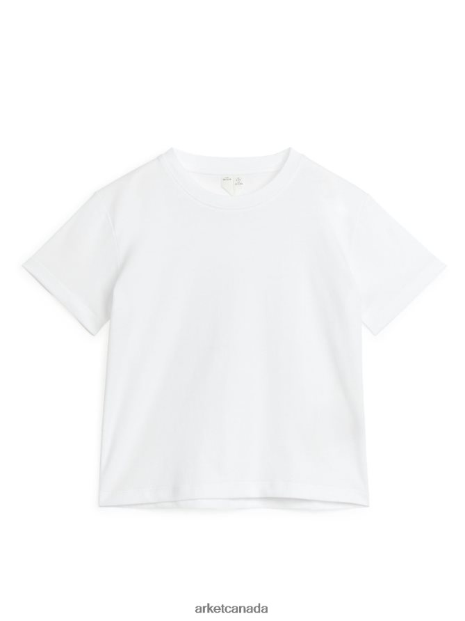 ARKET Clothing 4L826J1433 White Crew-Neck T-Shirt Kids
