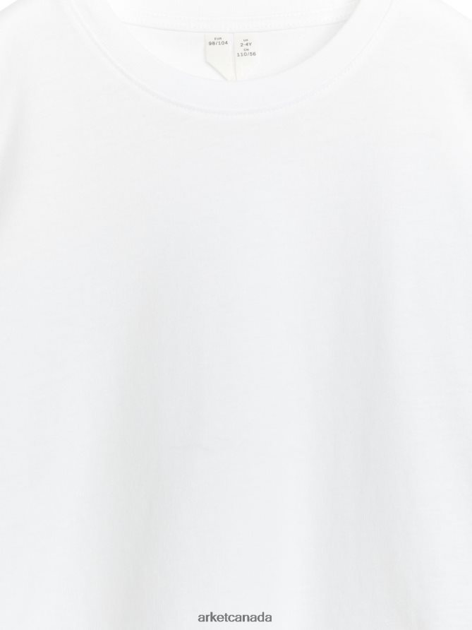 ARKET Clothing 4L826J1433 White Crew-Neck T-Shirt Kids