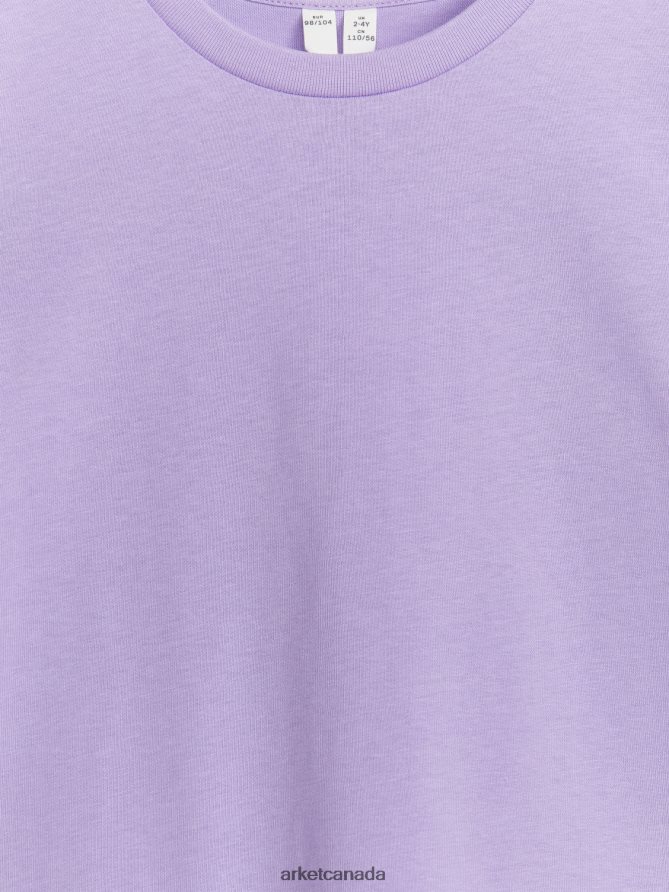 ARKET Clothing 4L826J1435 Lilac Crew-Neck T-shirt Kids