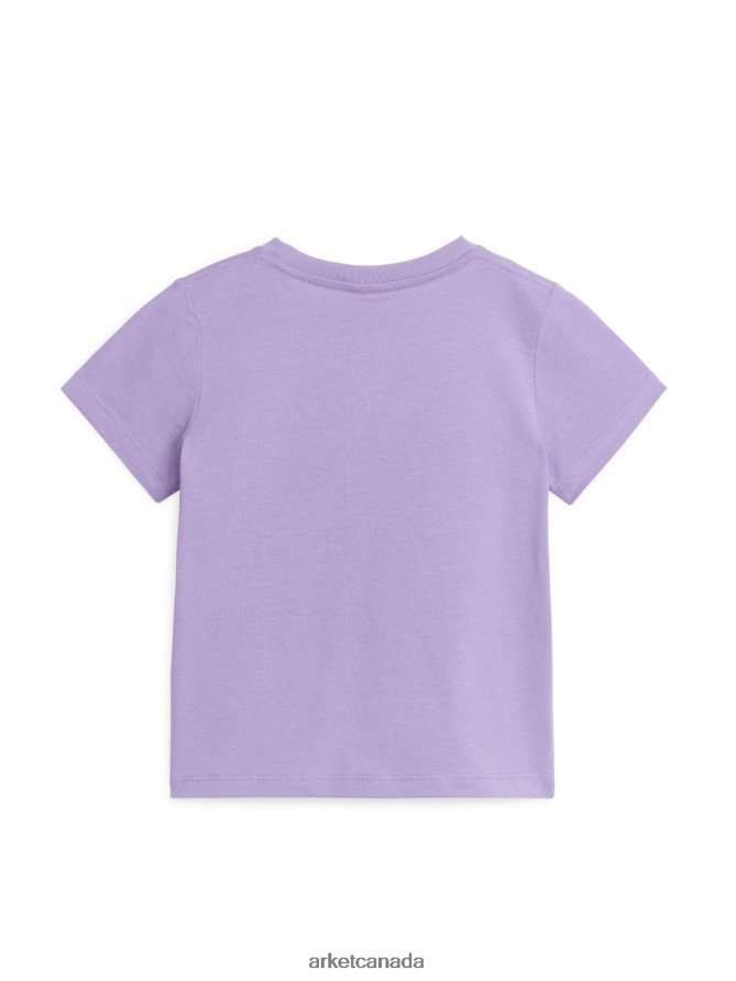 ARKET Clothing 4L826J1435 Lilac Crew-Neck T-shirt Kids