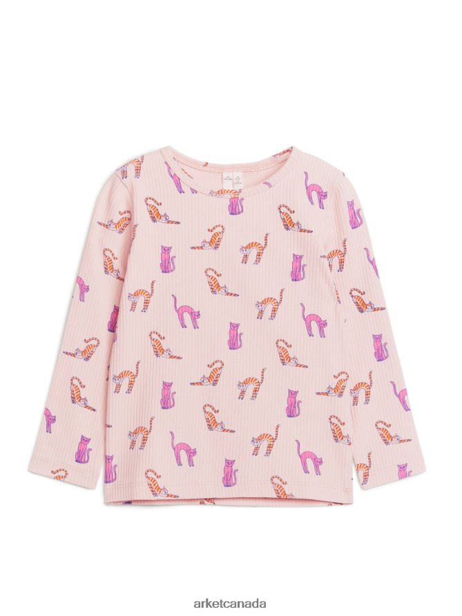 ARKET Clothing 4L826J1439 Dusty Pink Rib Top Kids