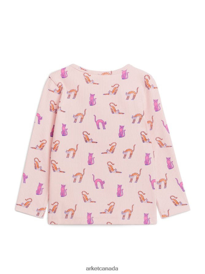 ARKET Clothing 4L826J1439 Dusty Pink Rib Top Kids