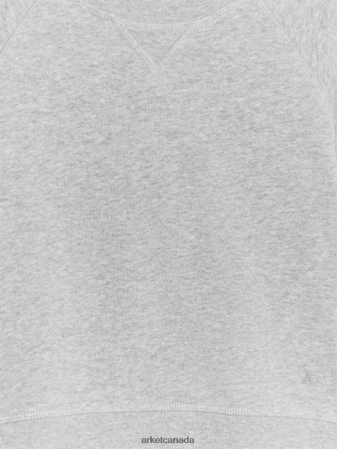ARKET Clothing 4L826J1444 Grey Melange Cotton Sweatshirt Kids
