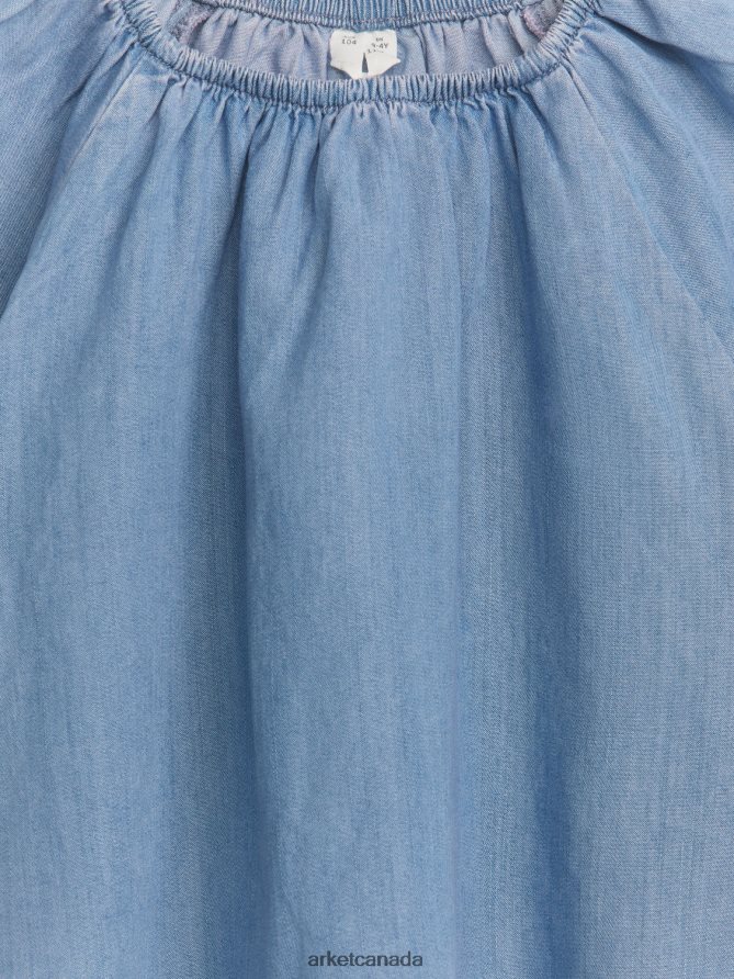 ARKET Clothing 4L826J1464 Blue Gathered Top Kids