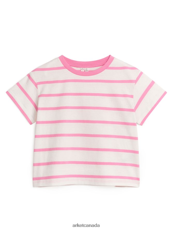 ARKET Clothing 4L826J1465 White/Pink Wide-Fit T-Shirt Kids