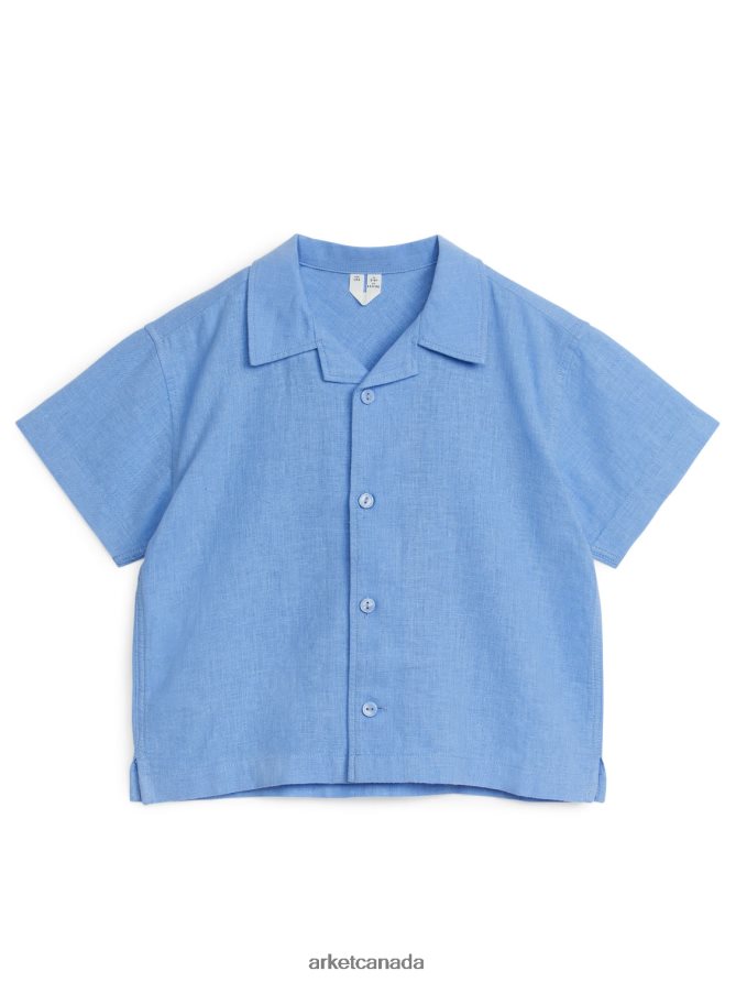 ARKET Clothing 4L826J1469 Blue Short-Sleeved Shirt Kids