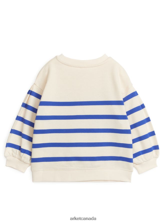 ARKET Clothing 4L826J1476 Cream/Blue Puff Sleeve Sweatshirt Kids
