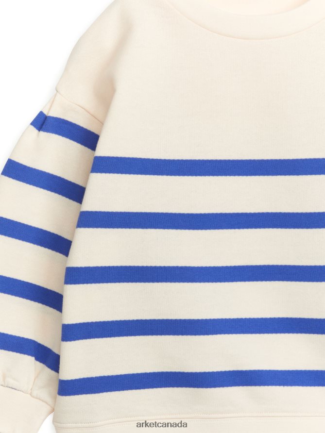ARKET Clothing 4L826J1476 Cream/Blue Puff Sleeve Sweatshirt Kids