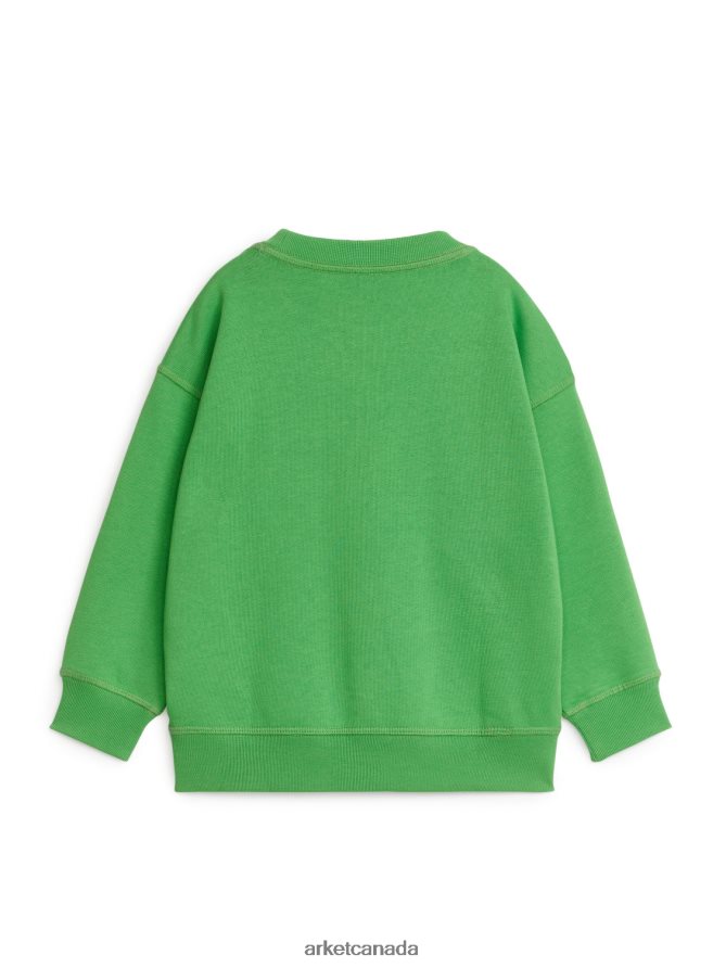 ARKET Clothing 4L826J1487 Green/Robots Relaxed Sweatshirt Kids