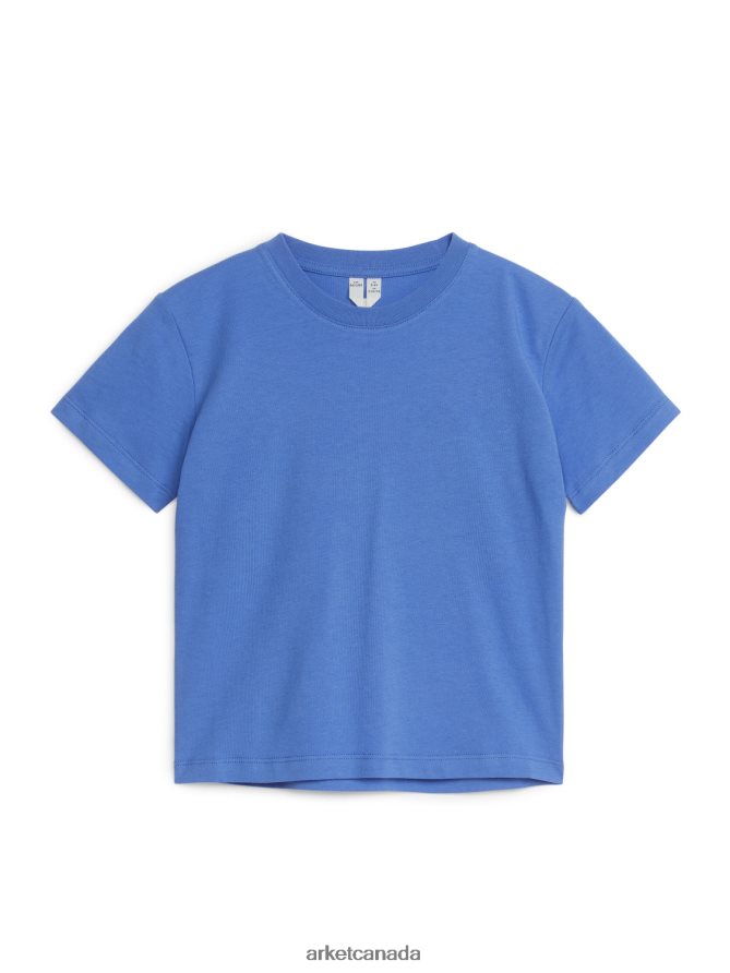 ARKET Clothing 4L826J1489 Sky Blue Crew-Neck T-Shirt Kids