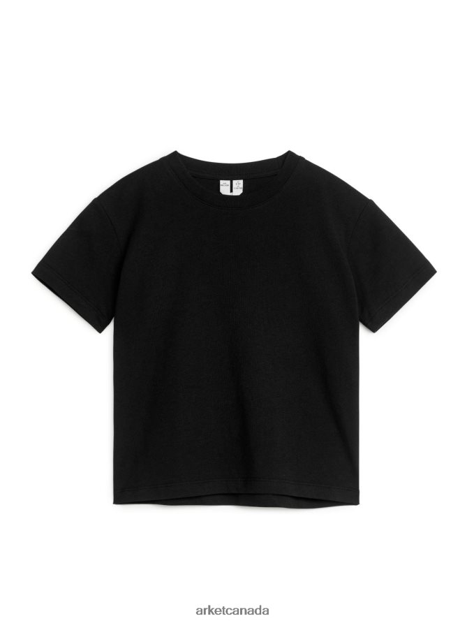 ARKET Clothing 4L826J1490 Black Crew-Neck T-Shirt Kids