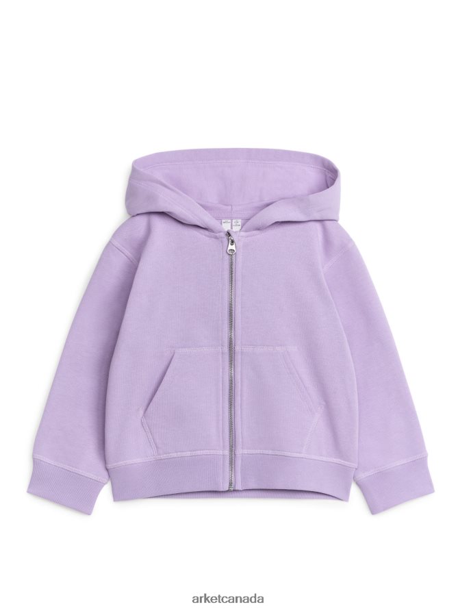 ARKET Clothing 4L826J1492 Lilac Zip Hoodie Kids