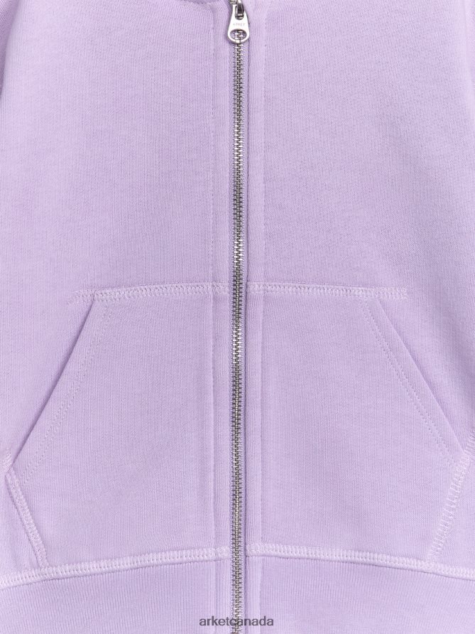ARKET Clothing 4L826J1492 Lilac Zip Hoodie Kids