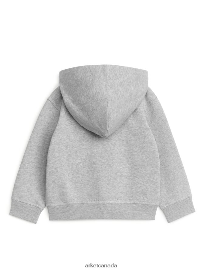 ARKET Clothing 4L826J1494 Light Grey Zip Hoodie Kids