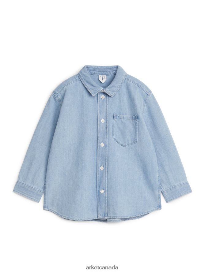 ARKET Clothing 4L826J1497 Light Blue Denim Shirt Kids