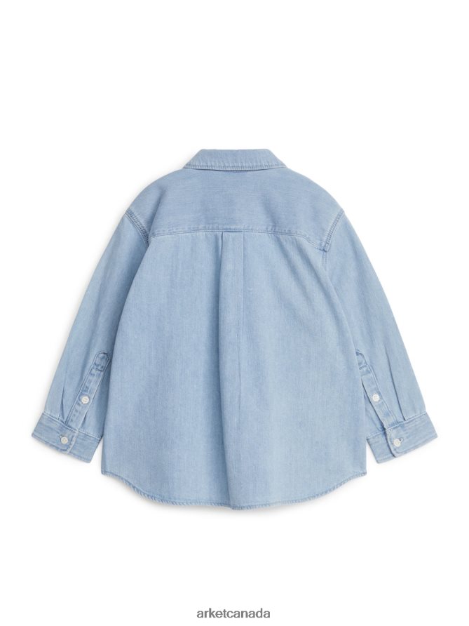 ARKET Clothing 4L826J1497 Light Blue Denim Shirt Kids