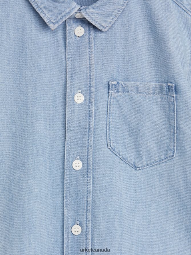 ARKET Clothing 4L826J1497 Light Blue Denim Shirt Kids