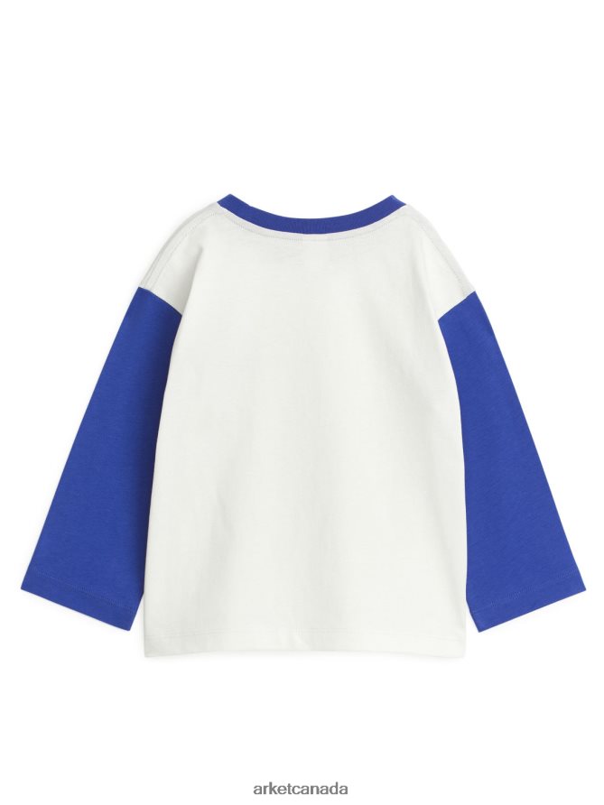ARKET Clothing 4L826J1502 White/Blue Varsity T-Shirt Kids