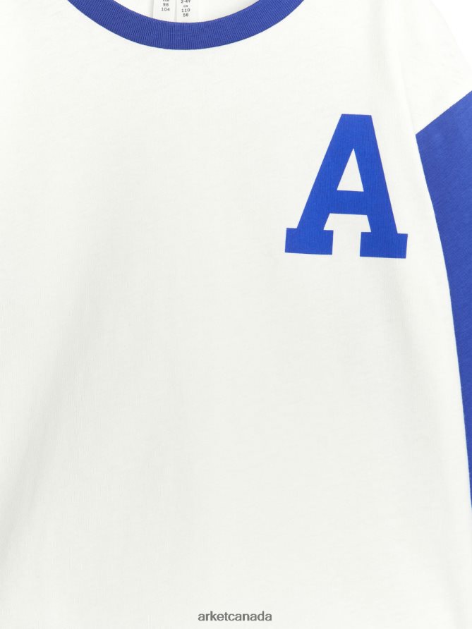 ARKET Clothing 4L826J1502 White/Blue Varsity T-Shirt Kids