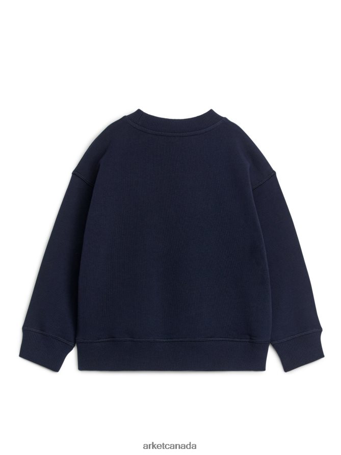 ARKET Clothing 4L826J1503 Blue/Green Embroidered Sweatshirt Kids