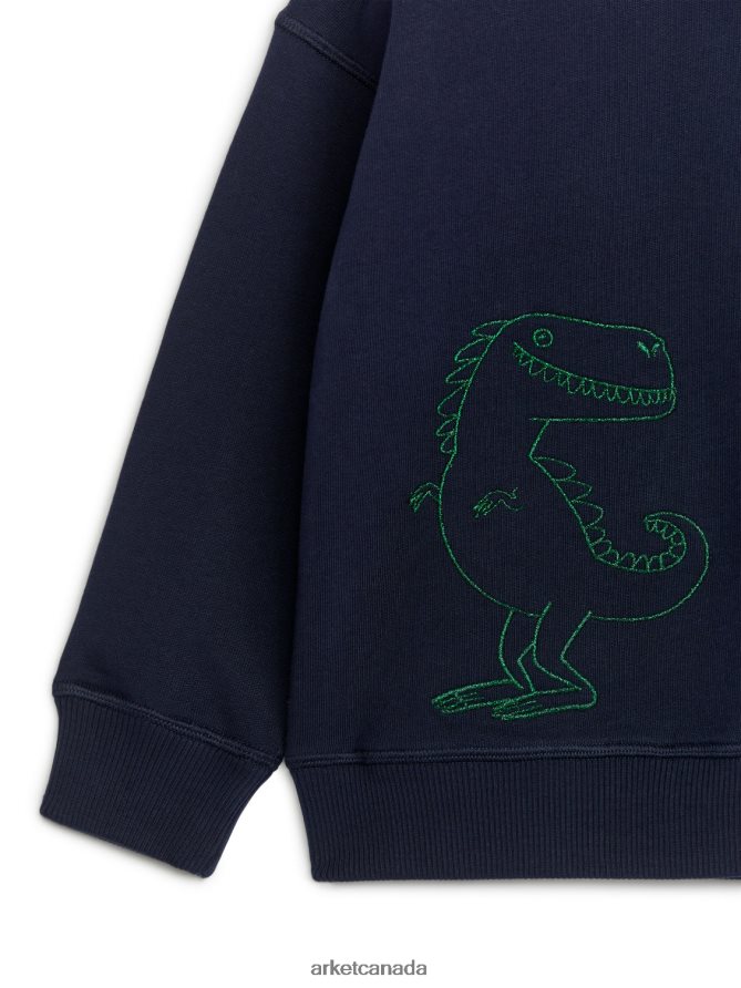 ARKET Clothing 4L826J1503 Blue/Green Embroidered Sweatshirt Kids