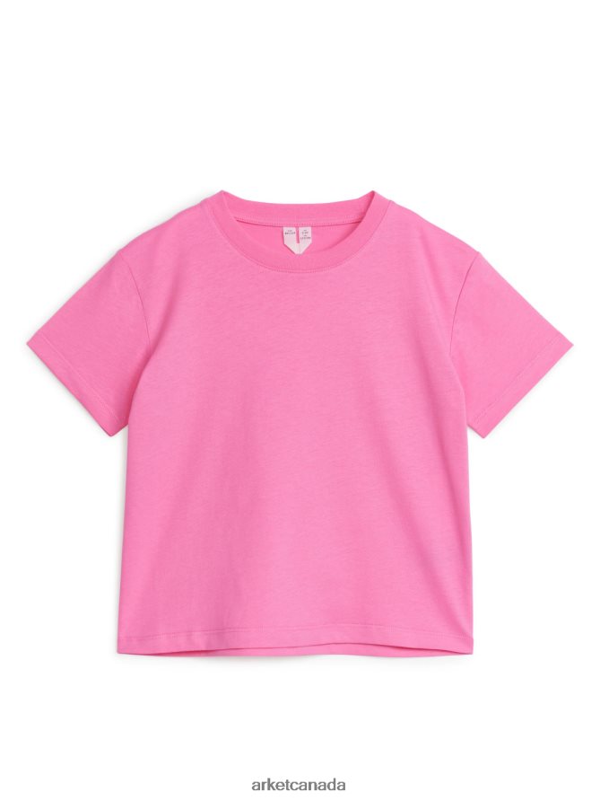 ARKET Clothing 4L826J1505 Pink Crew-Neck T-Shirt Kids