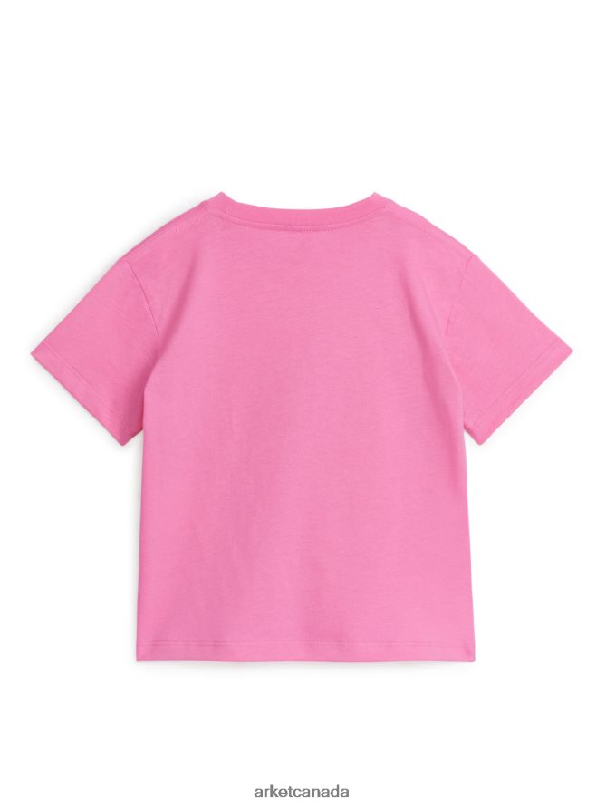 ARKET Clothing 4L826J1505 Pink Crew-Neck T-Shirt Kids