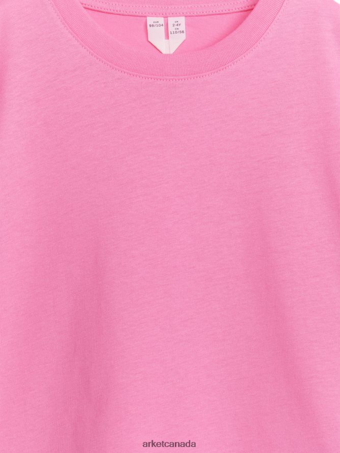 ARKET Clothing 4L826J1505 Pink Crew-Neck T-Shirt Kids