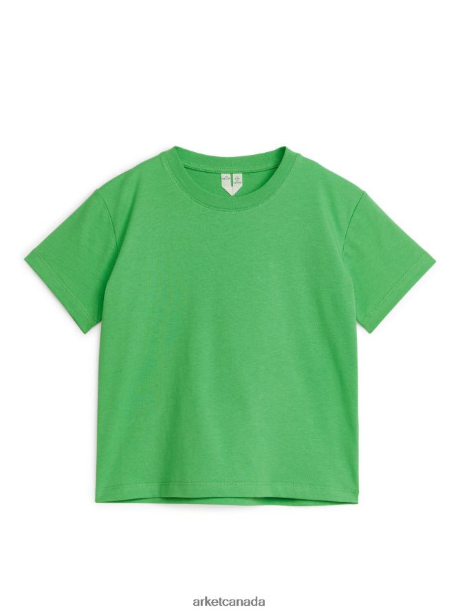 ARKET Clothing 4L826J1506 Green Crew-Neck T-Shirt Kids