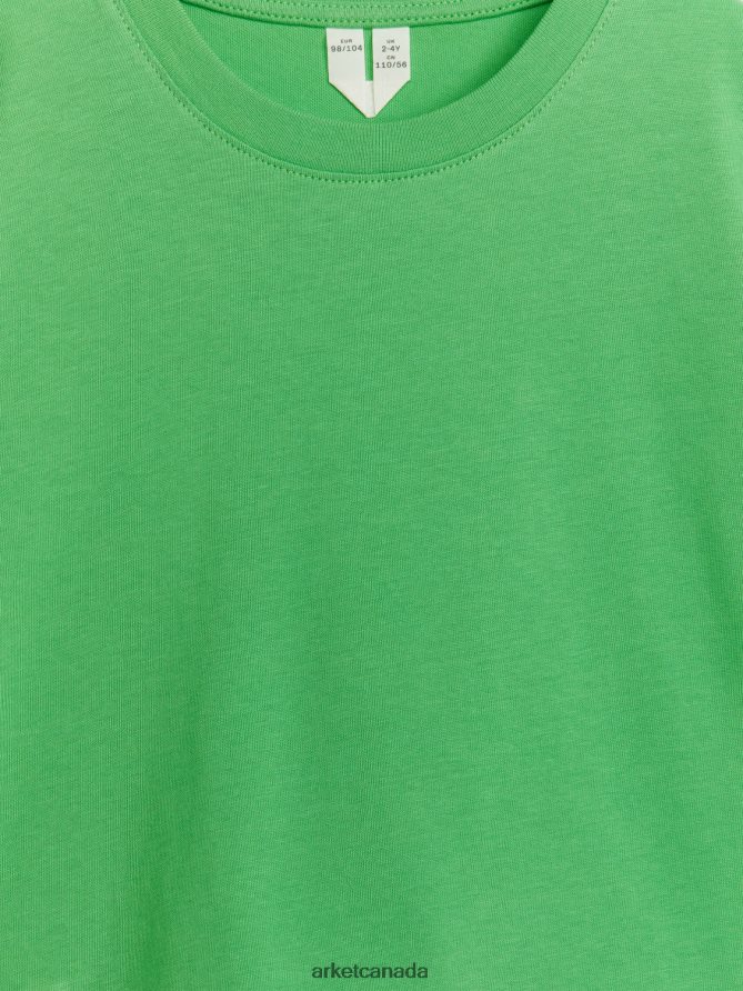 ARKET Clothing 4L826J1506 Green Crew-Neck T-Shirt Kids