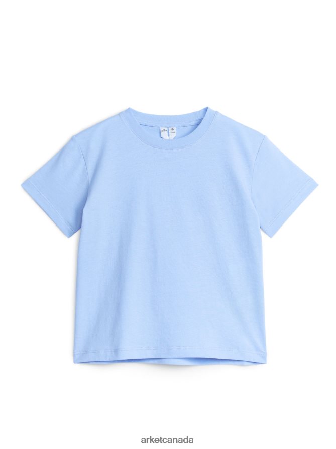 ARKET Clothing 4L826J1507 Light Blue Crew-Neck T-Shirt Kids