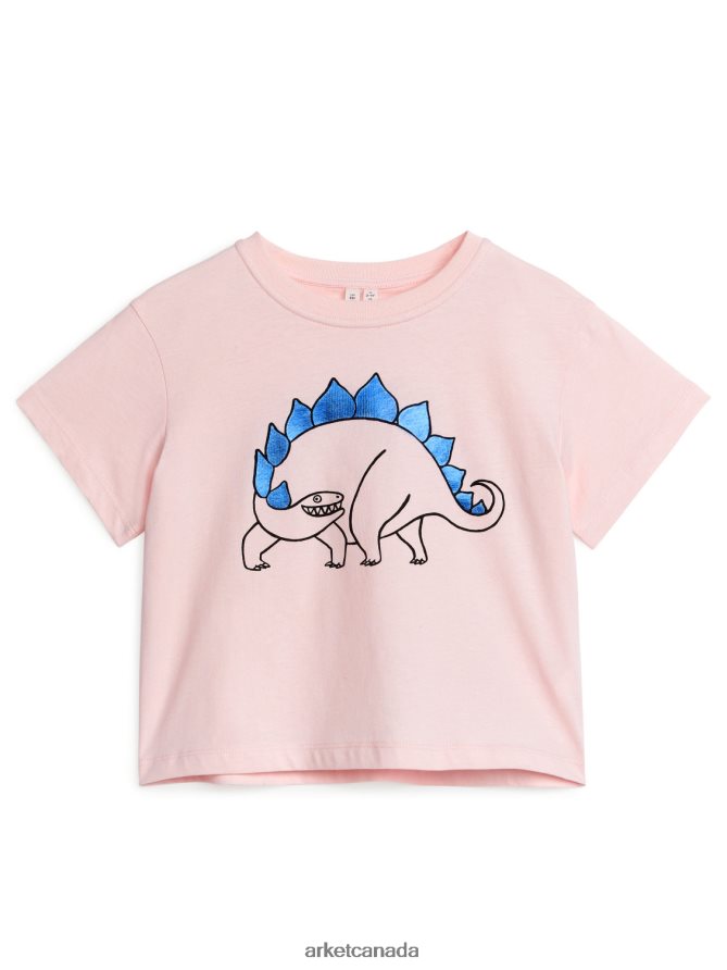ARKET Clothing 4L826J1510 Beige/Dino Wide-Fit T-Shirt Kids