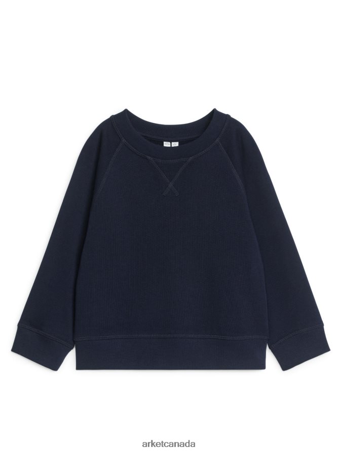 ARKET Clothing 4L826J1514 Dark Blue French Terry Sweatshirt Kids