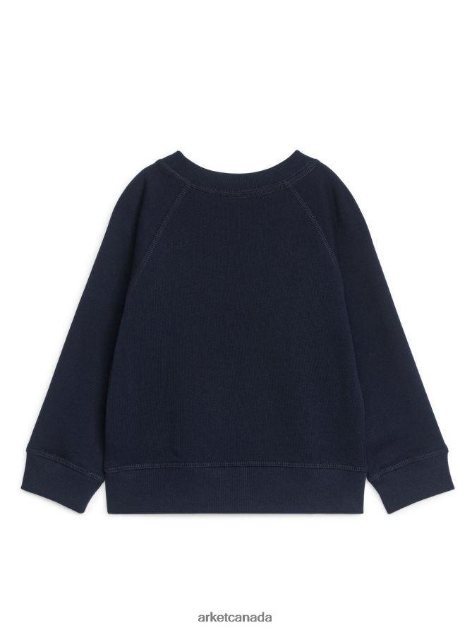 ARKET Clothing 4L826J1514 Dark Blue French Terry Sweatshirt Kids