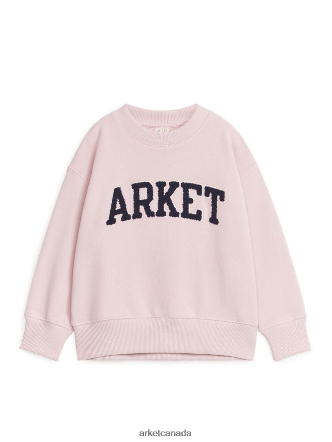 ARKET Clothing 4L826J1521 Pale Pink Varsity Sweatshirt Kids