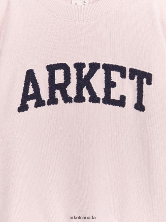 ARKET Clothing 4L826J1521 Pale Pink Varsity Sweatshirt Kids