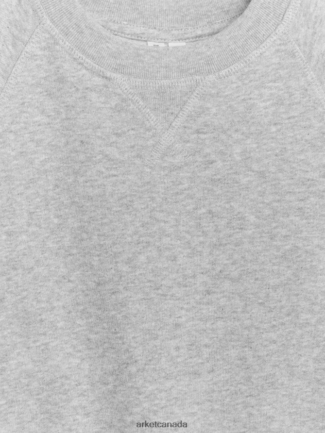 ARKET Clothing 4L826J1522 Grey Melange French Terry Sweatshirt Kids