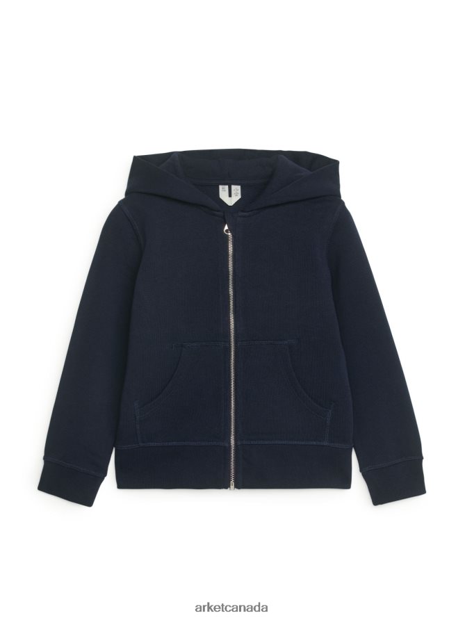 ARKET Clothing 4L826J1530 Dark Blue Zip Hoodie Kids