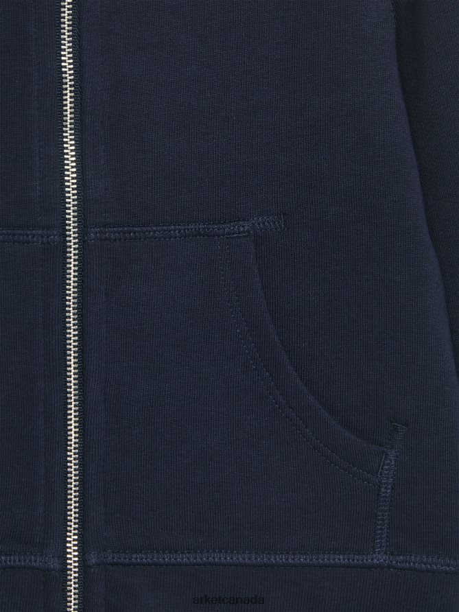 ARKET Clothing 4L826J1530 Dark Blue Zip Hoodie Kids