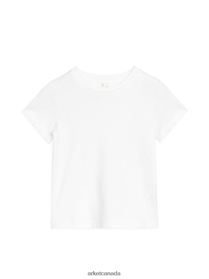 ARKET Clothing 4L826J1532 White Crew-Neck T-shirt Kids