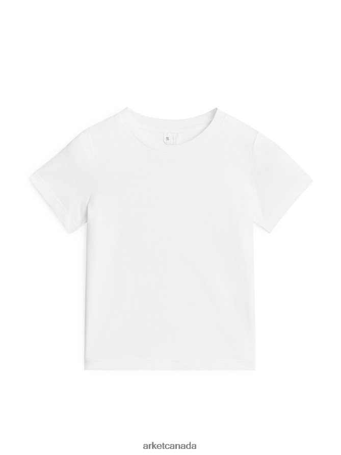 ARKET Clothing 4L826J1532 White Crew-Neck T-shirt Kids