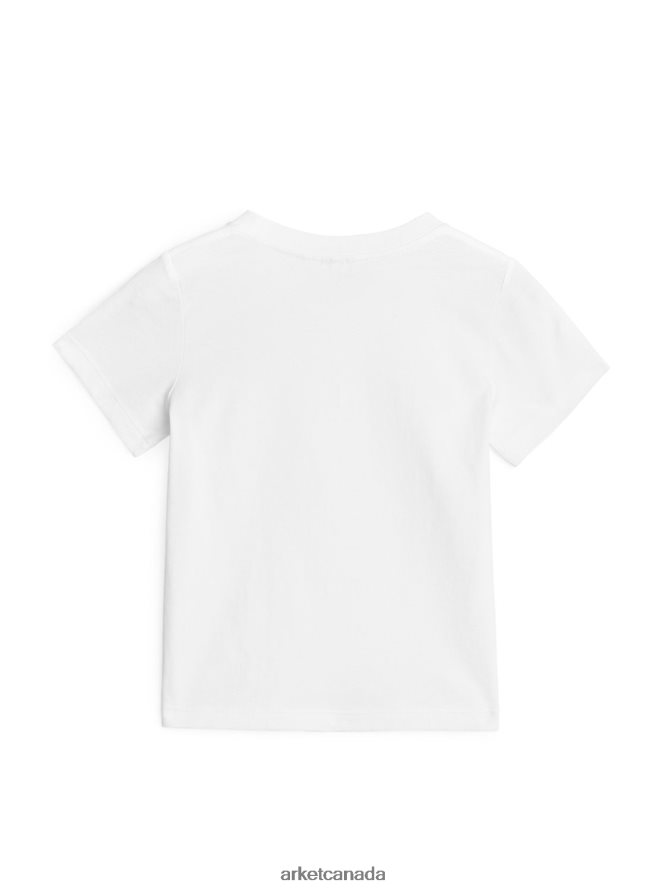 ARKET Clothing 4L826J1532 White Crew-Neck T-shirt Kids