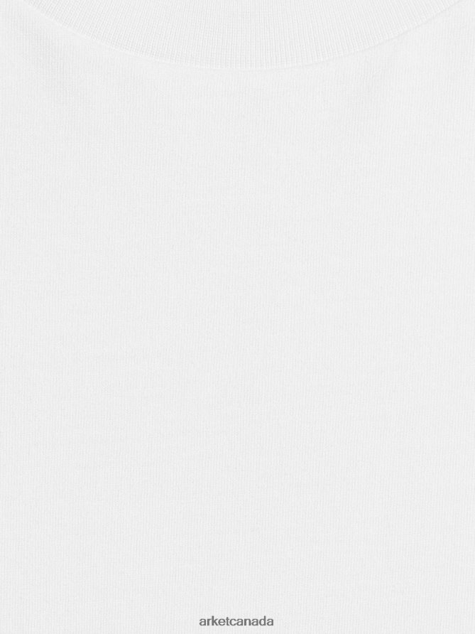 ARKET Clothing 4L826J1532 White Crew-Neck T-shirt Kids