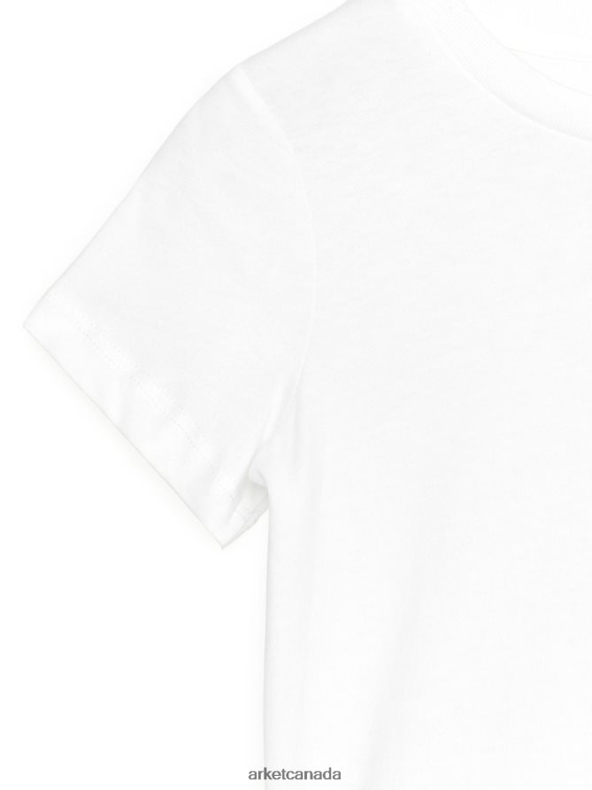 ARKET Clothing 4L826J1532 White Crew-Neck T-shirt Kids