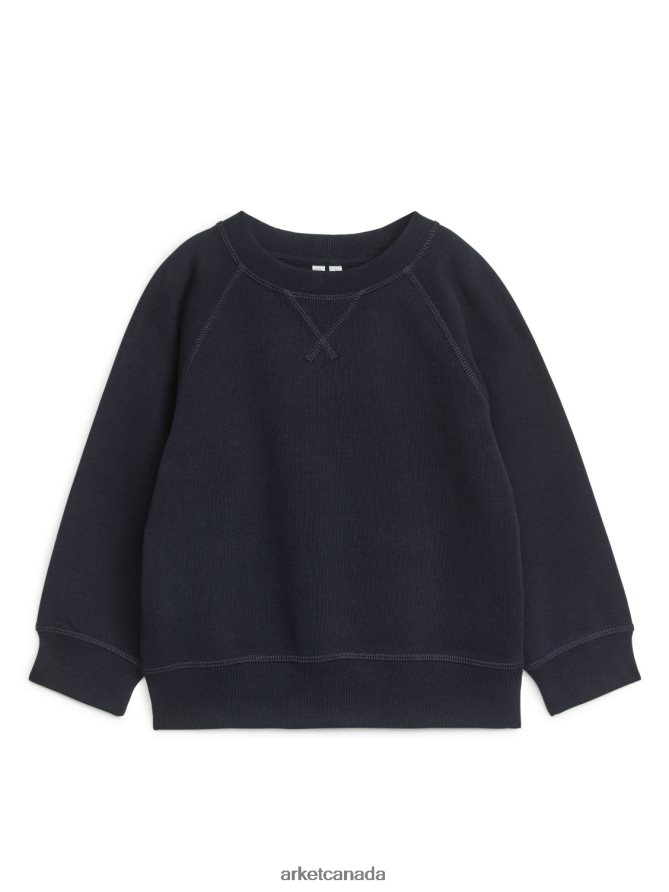 ARKET Clothing 4L826J1533 Dark Blue Crew-Neck Sweatshirt Kids